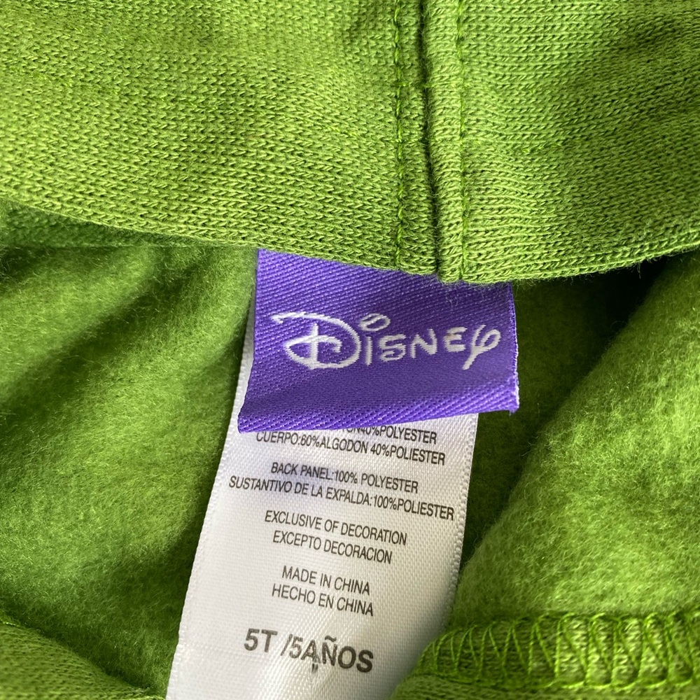 Disney Green Kids Hoodie with Patches Size 5T - Picture 4 of 7